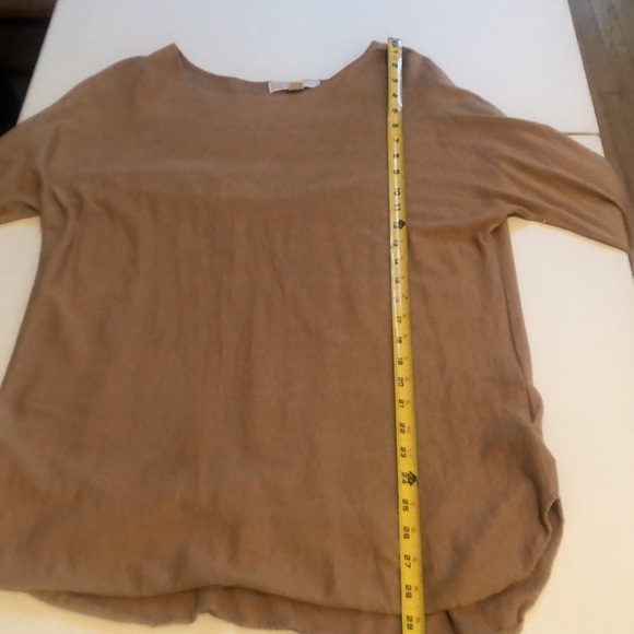 Micheal Kors size 1X tan long cashmere blend sweater,washed laid to dry - Picture 8 of 13